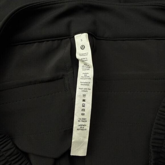 Lululemon Tapered-Leg Mid-Rise Pant 7/8 Length Luxtreme In Black - Picture 6 of 9